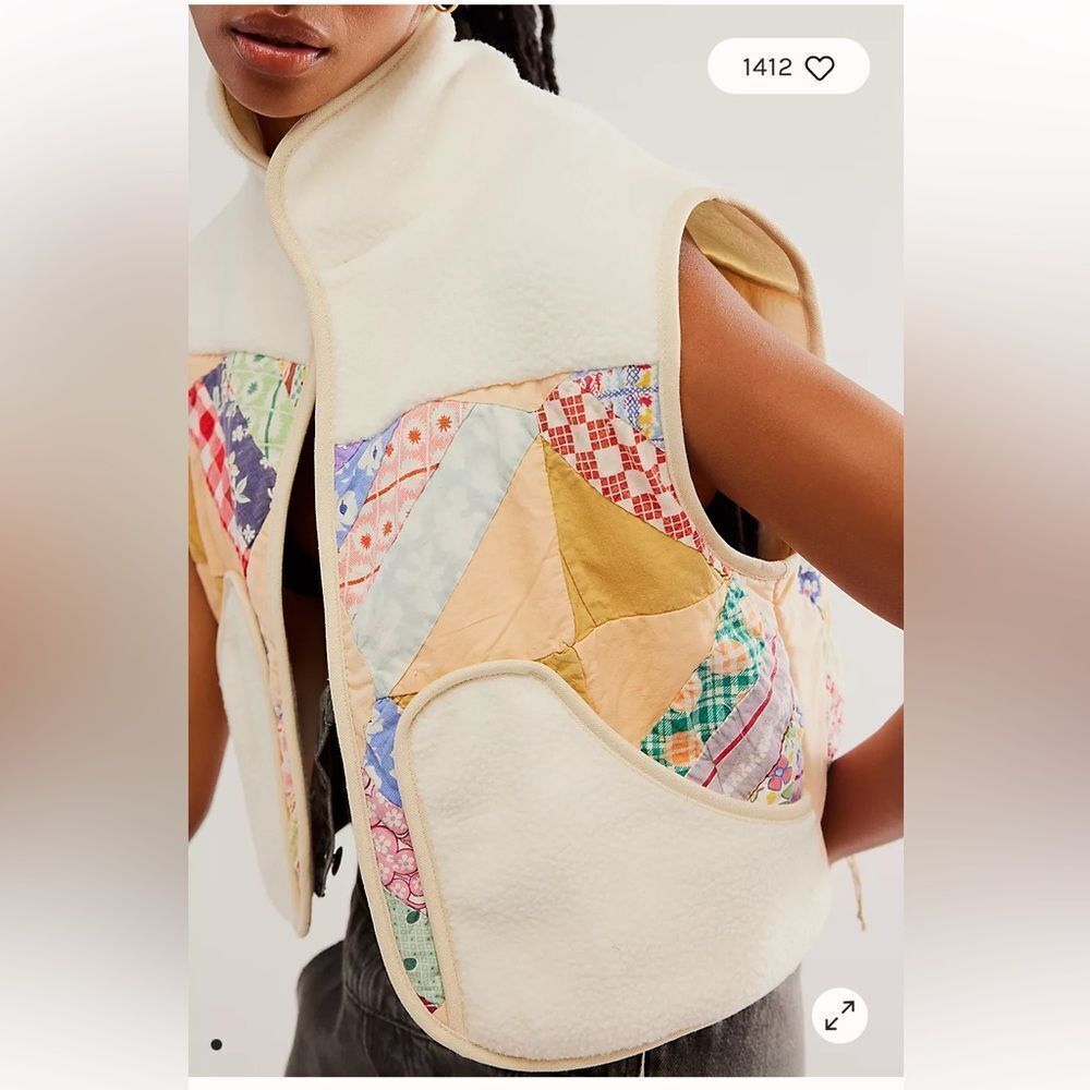 Tricia Fix Quilted Sherpa Vest
By Free People each piece is Unique no 2 alike - Picture 8 of 8